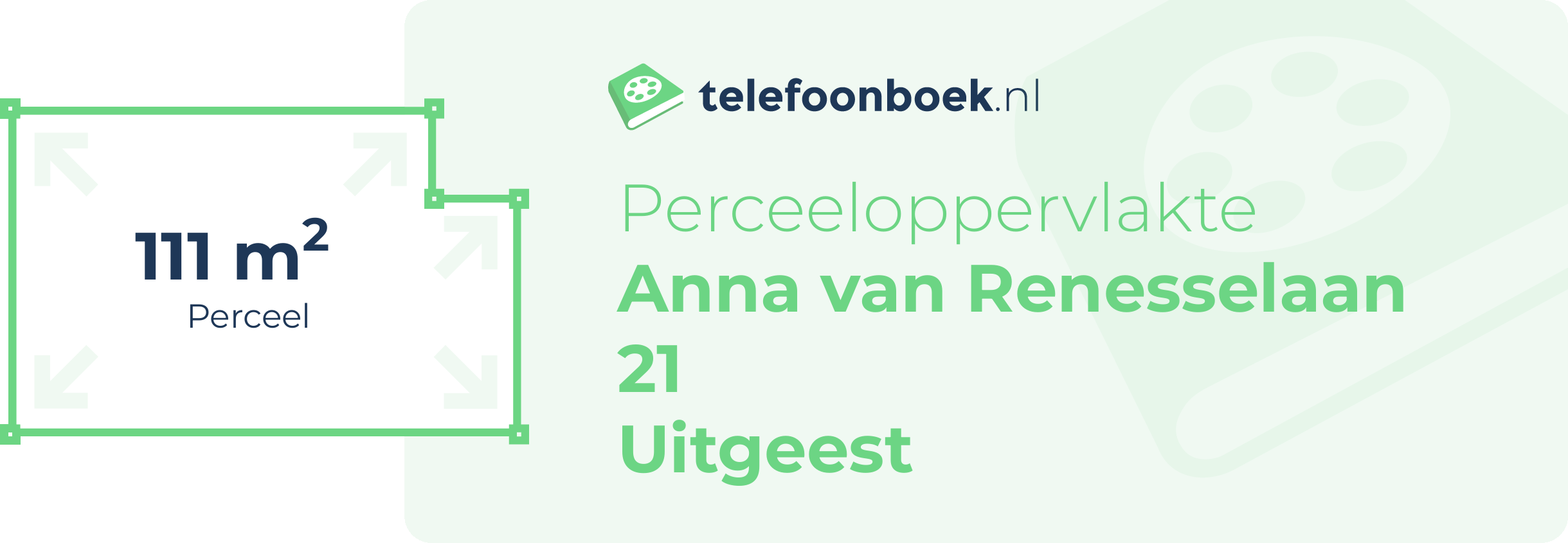 Perceeloppervlakte Anna Van Renesselaan 21 Uitgeest