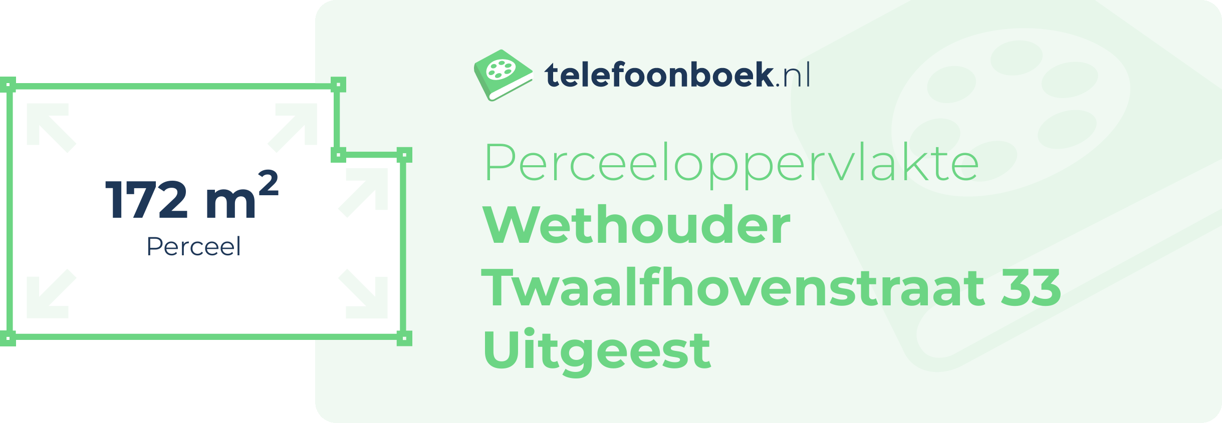 Perceeloppervlakte Wethouder Twaalfhovenstraat 33 Uitgeest