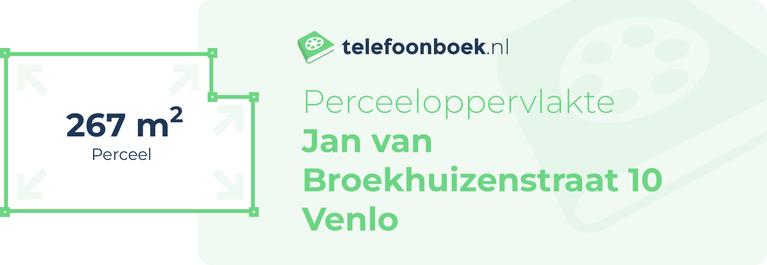 Perceeloppervlakte Jan Van Broekhuizenstraat 10 Venlo