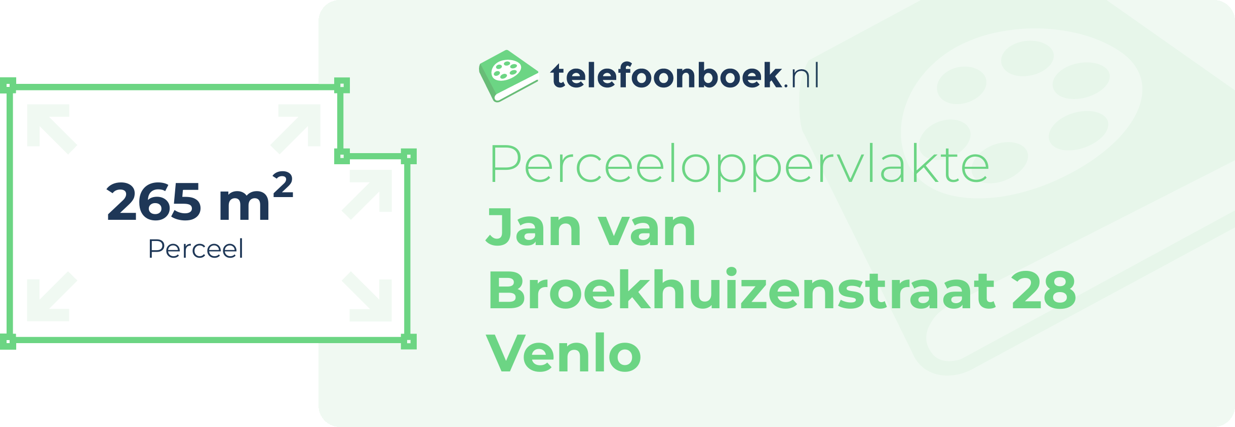 Perceeloppervlakte Jan Van Broekhuizenstraat 28 Venlo