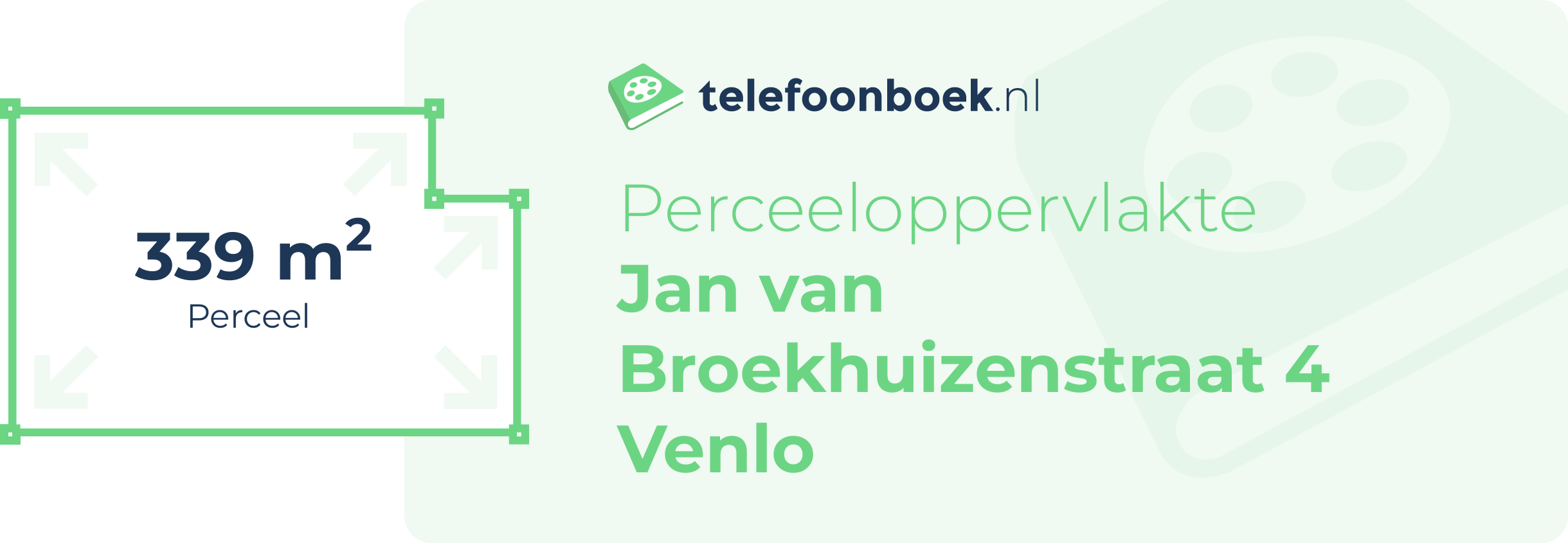 Perceeloppervlakte Jan Van Broekhuizenstraat 4 Venlo