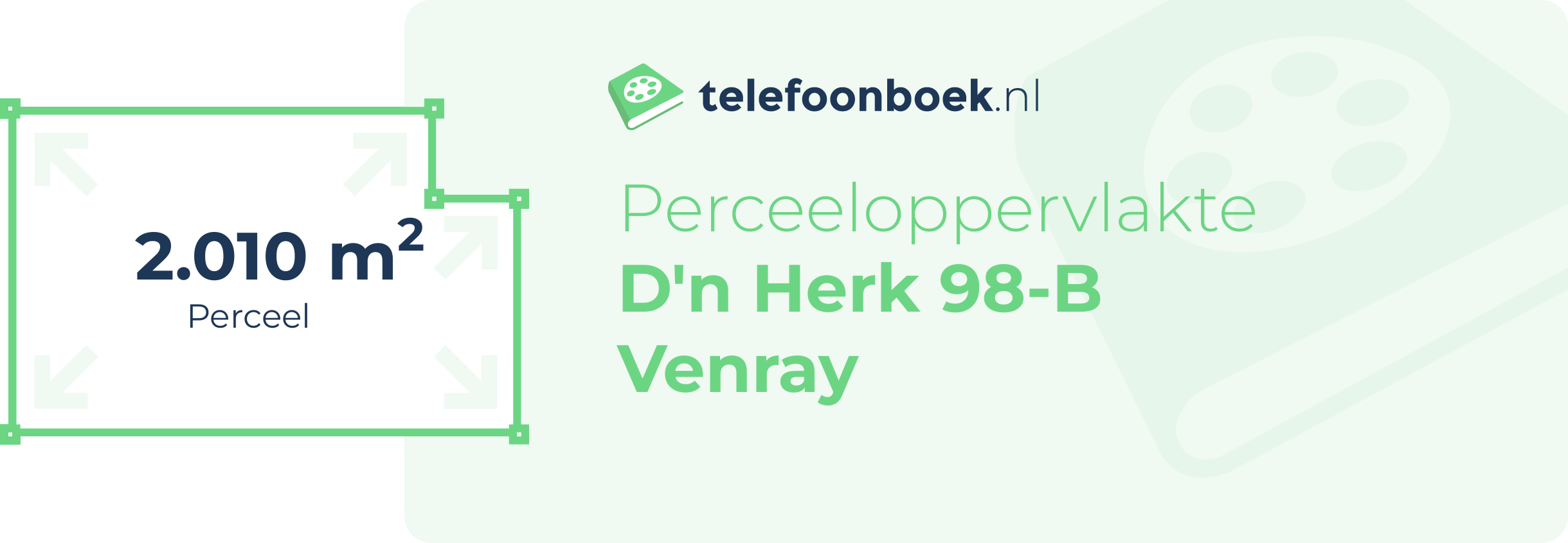 Perceeloppervlakte D'n Herk 98-B Venray