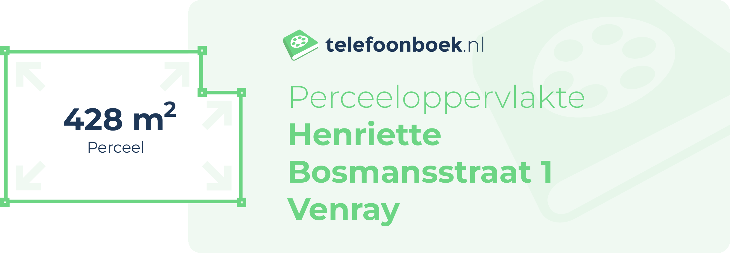 Perceeloppervlakte Henriette Bosmansstraat 1 Venray