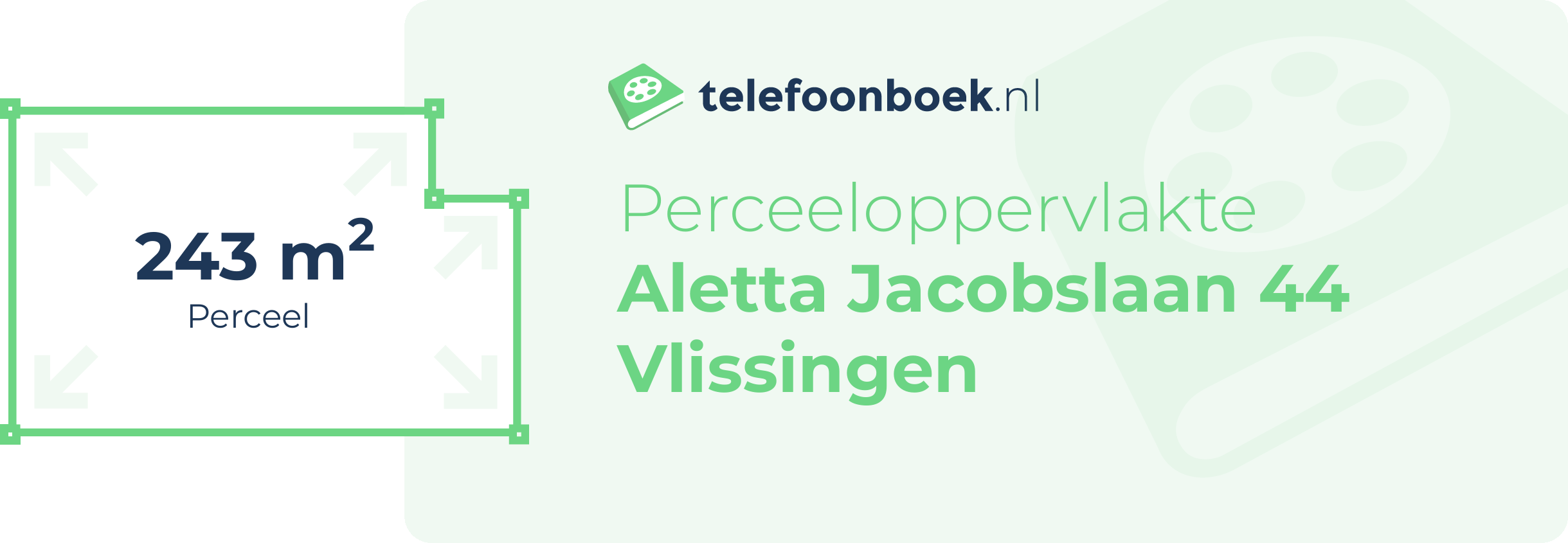 Perceeloppervlakte Aletta Jacobslaan 44 Vlissingen