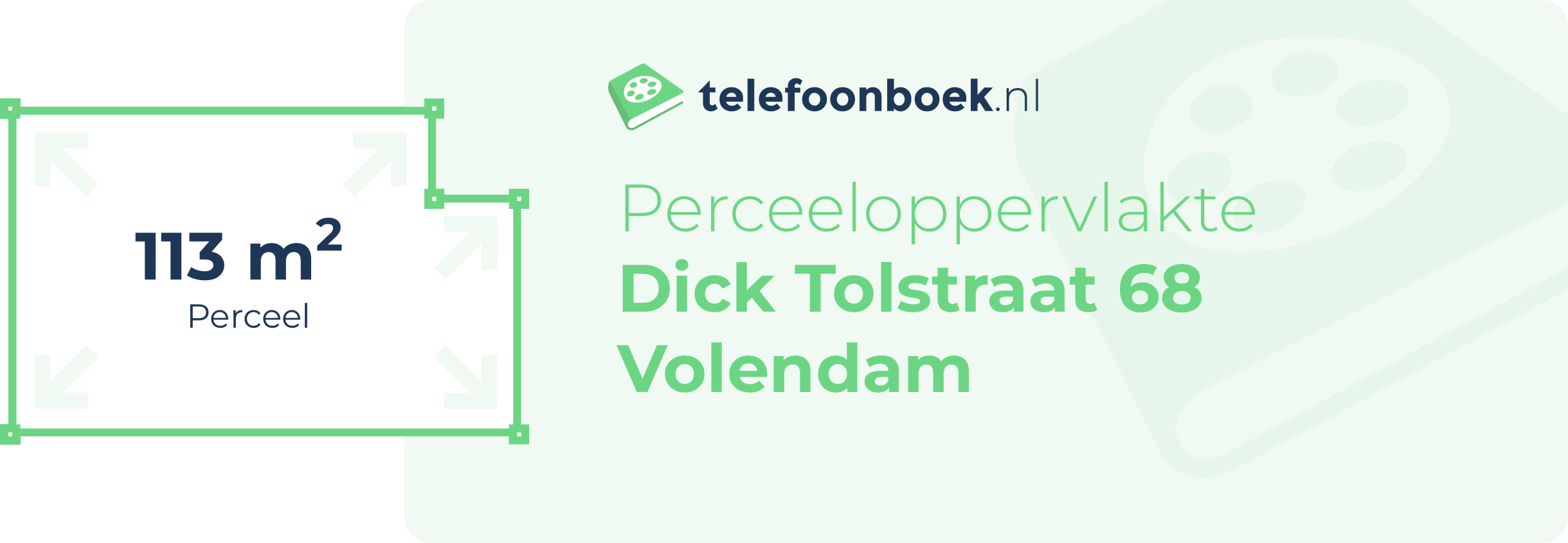 Perceeloppervlakte Dick Tolstraat 68 Volendam