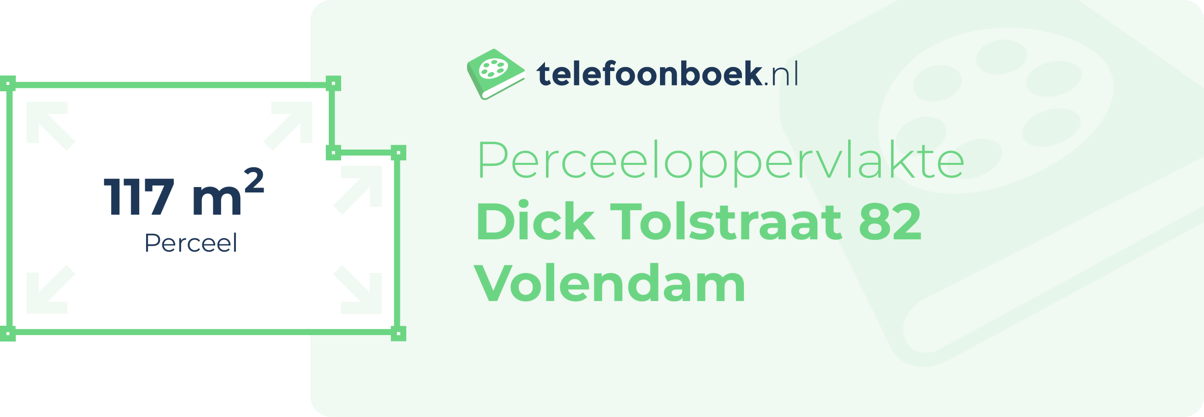 Perceeloppervlakte Dick Tolstraat 82 Volendam