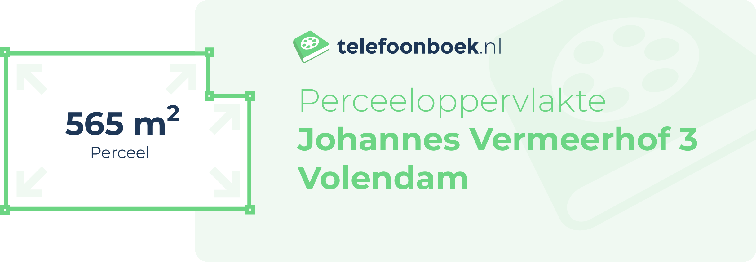 Perceeloppervlakte Johannes Vermeerhof 3 Volendam