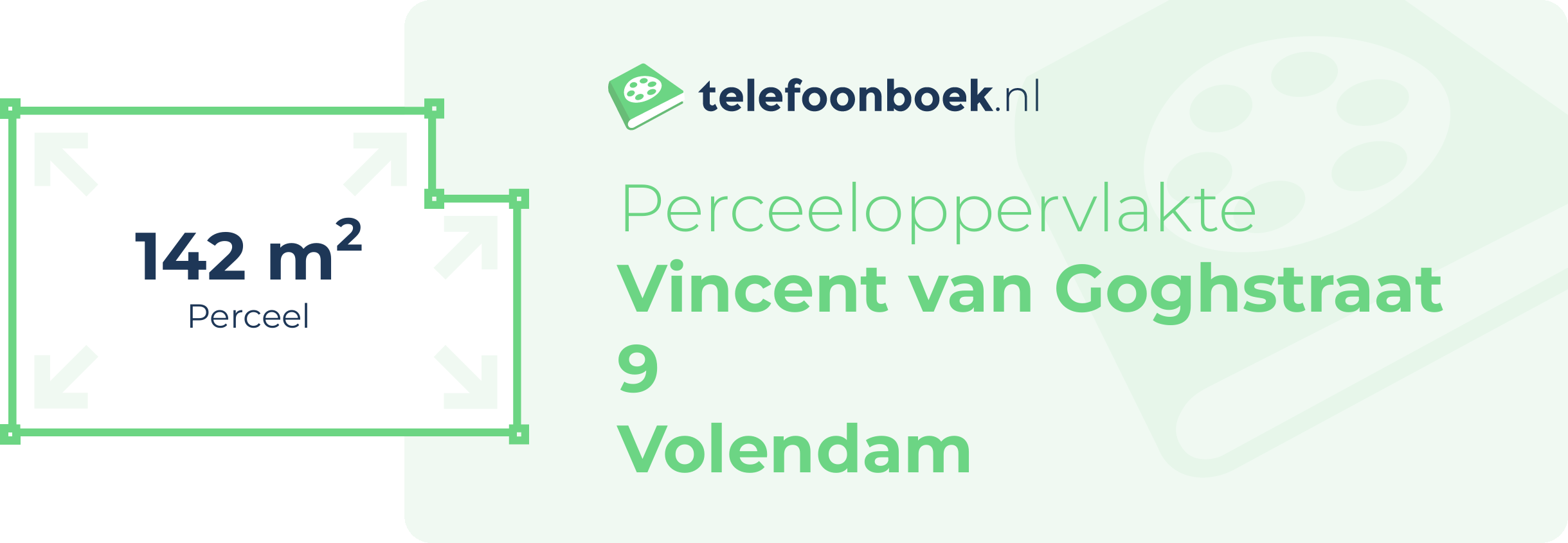 Perceeloppervlakte Vincent Van Goghstraat 9 Volendam