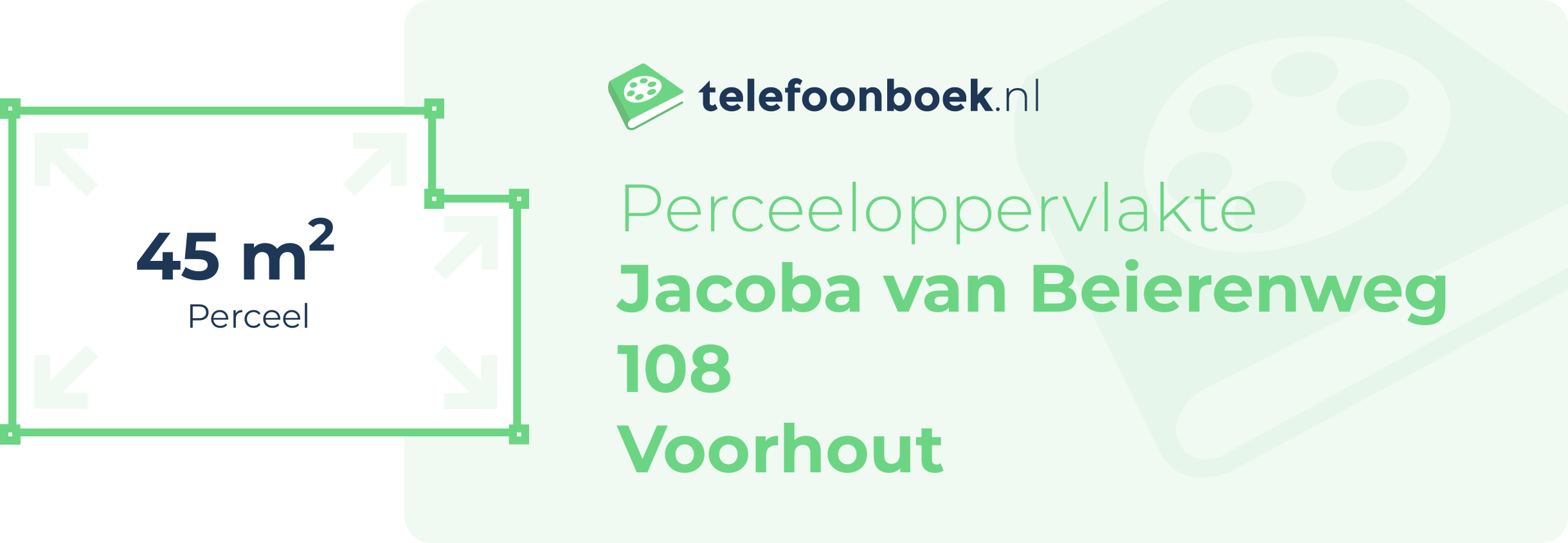 Perceeloppervlakte Jacoba Van Beierenweg 108 Voorhout