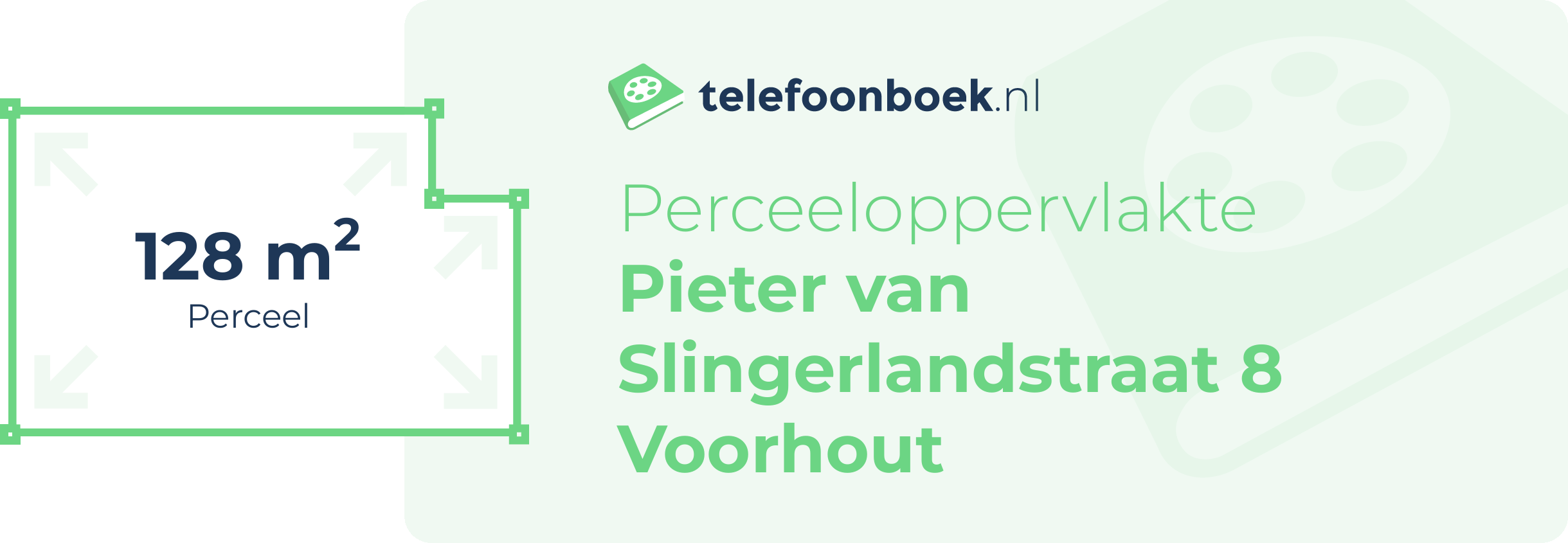 Perceeloppervlakte Pieter Van Slingerlandstraat 8 Voorhout