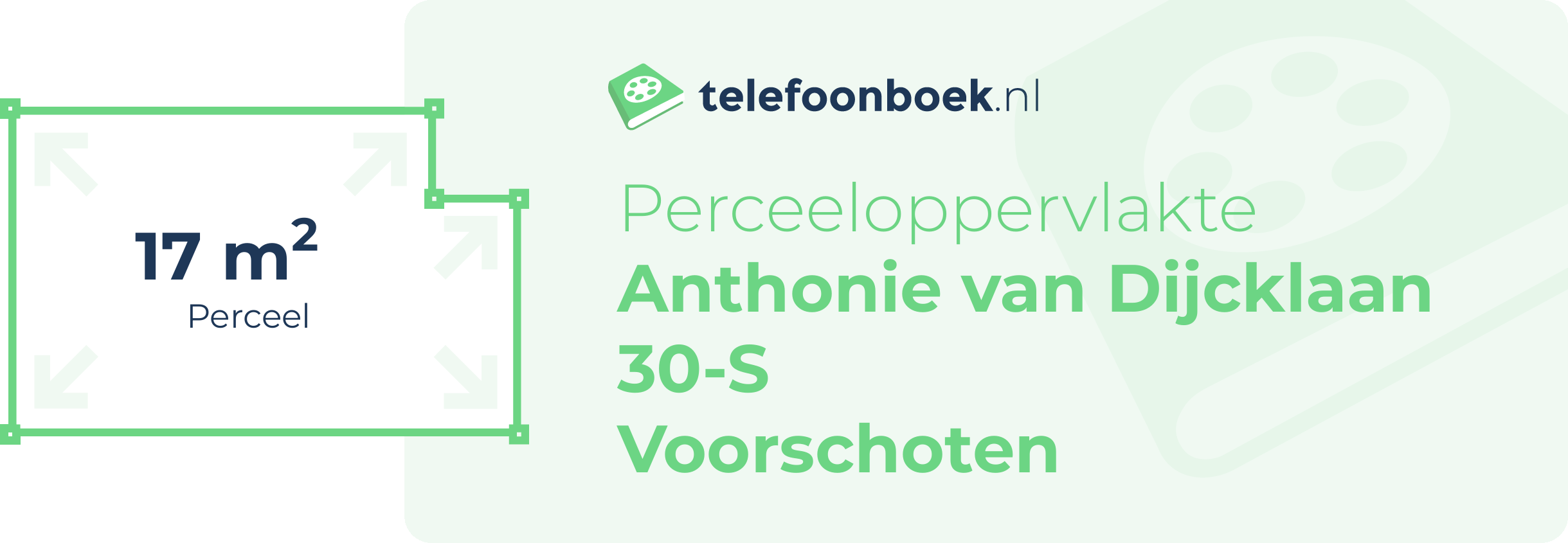 Perceeloppervlakte Anthonie Van Dijcklaan 30-S Voorschoten