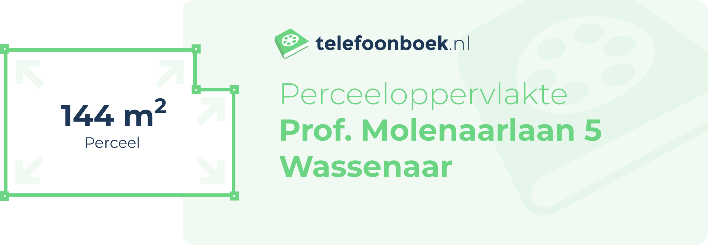 Perceeloppervlakte Prof. Molenaarlaan 5 Wassenaar