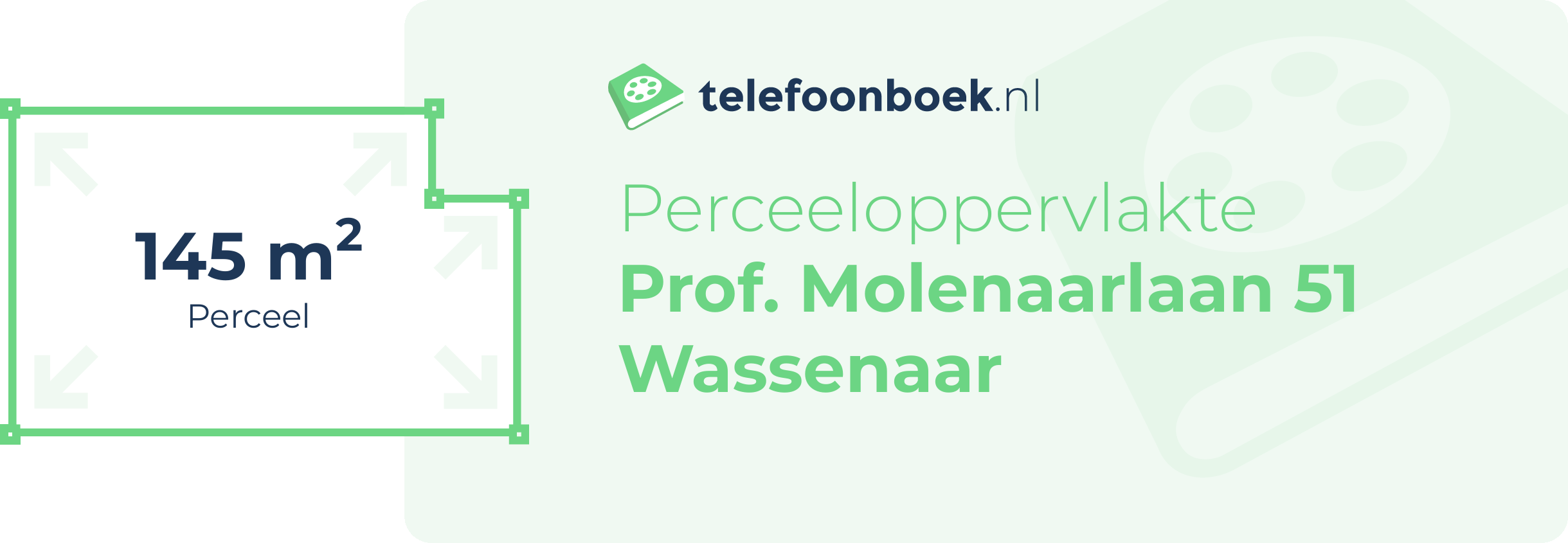 Perceeloppervlakte Prof. Molenaarlaan 51 Wassenaar