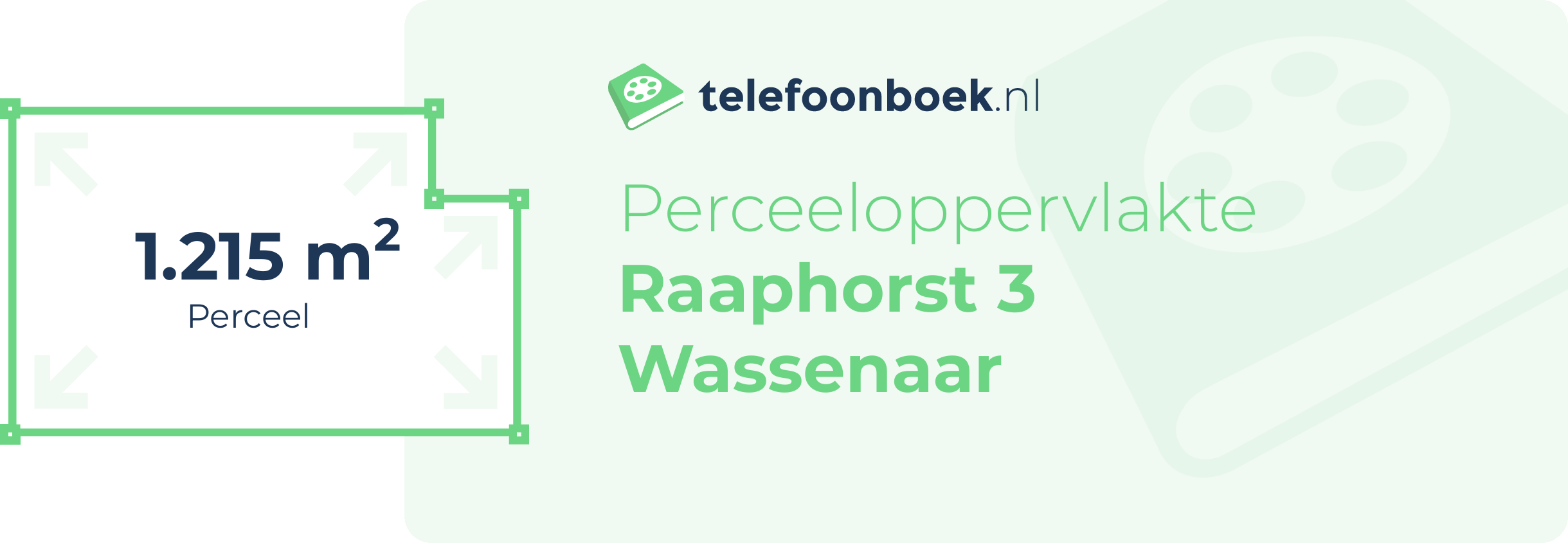Perceeloppervlakte Raaphorst 3 Wassenaar