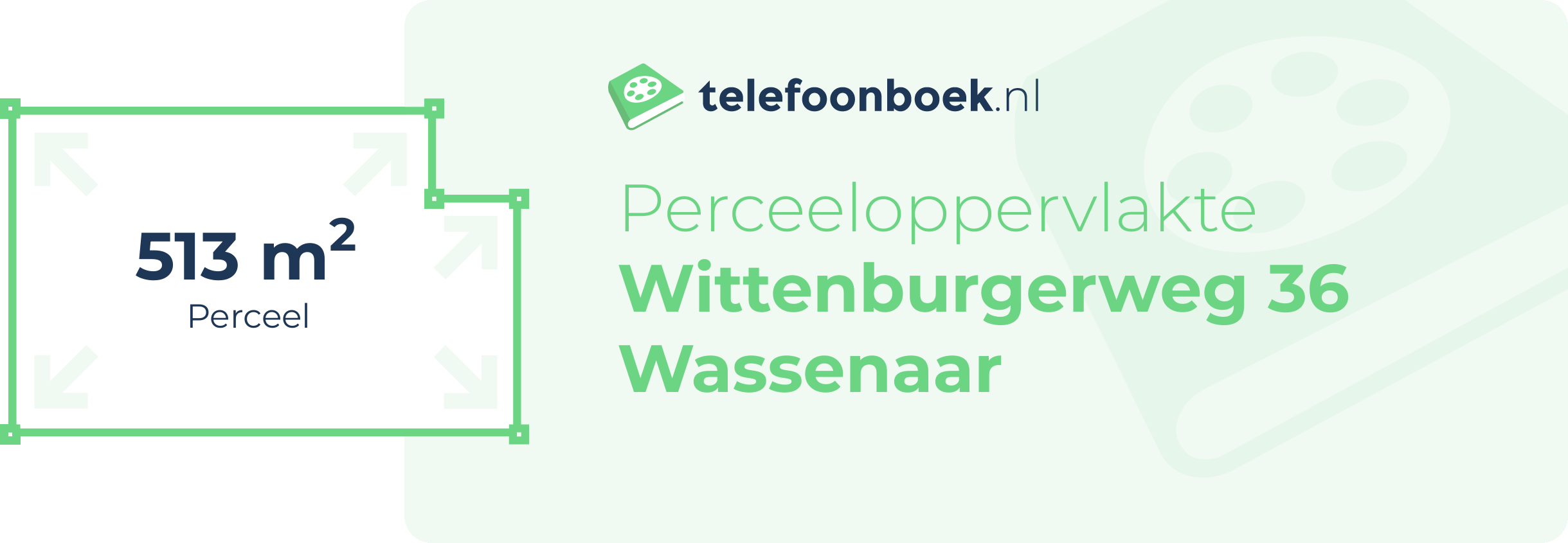 Perceeloppervlakte Wittenburgerweg 36 Wassenaar