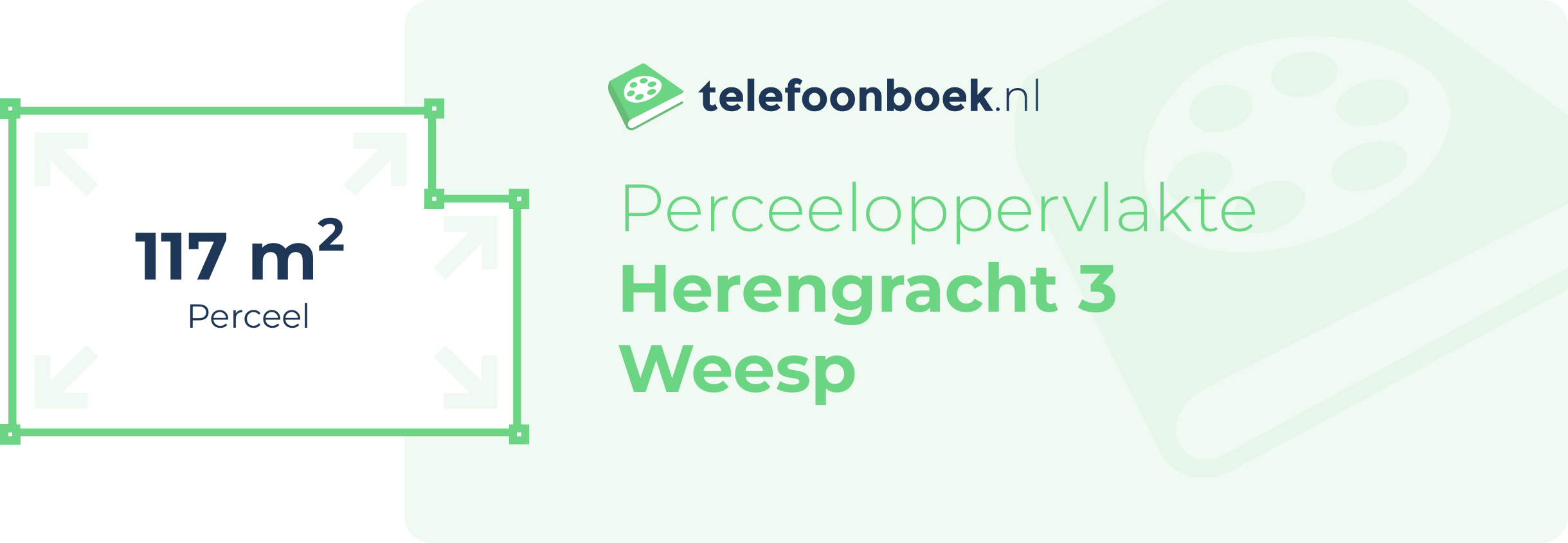 Perceeloppervlakte Herengracht 3 Weesp