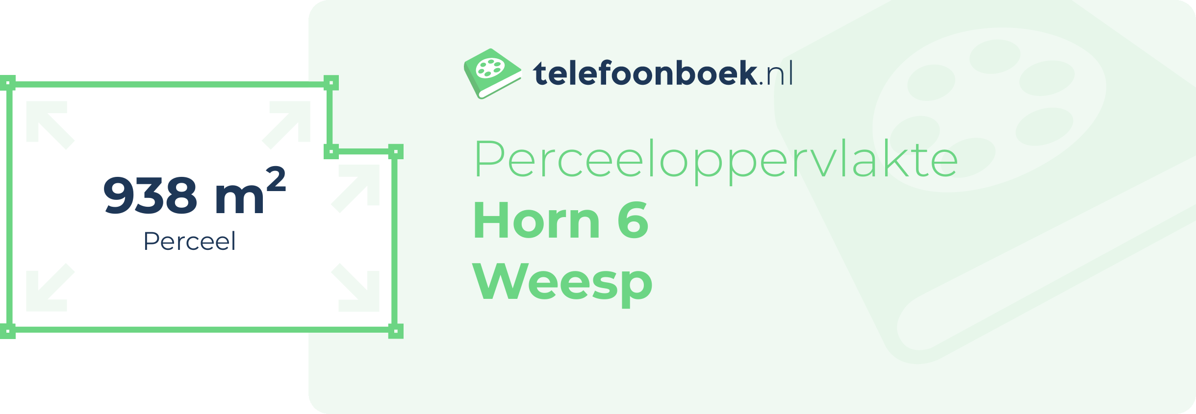 Perceeloppervlakte Horn 6 Weesp