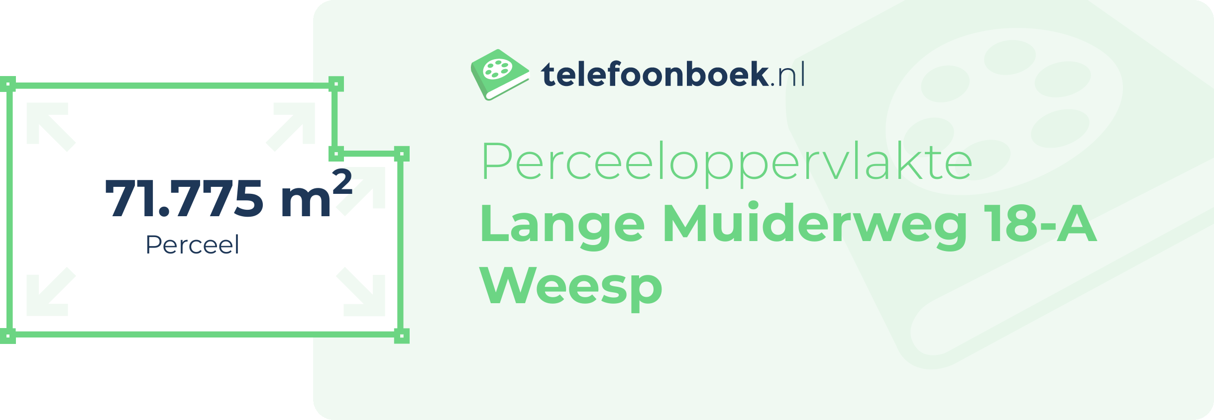 Perceeloppervlakte Lange Muiderweg 18-A Weesp