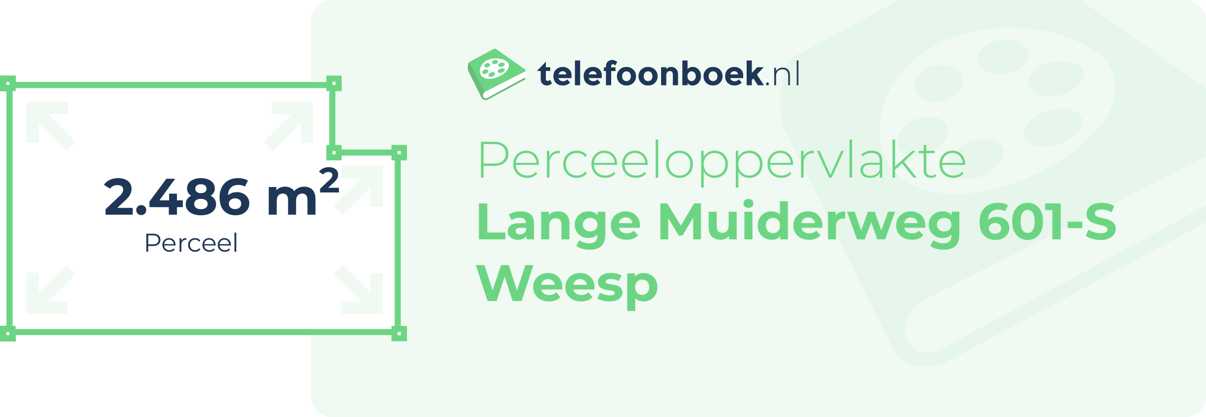 Perceeloppervlakte Lange Muiderweg 601-S Weesp