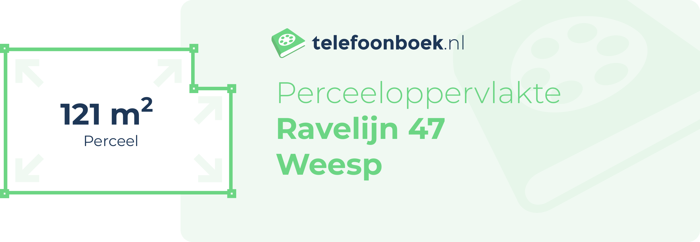 Perceeloppervlakte Ravelijn 47 Weesp