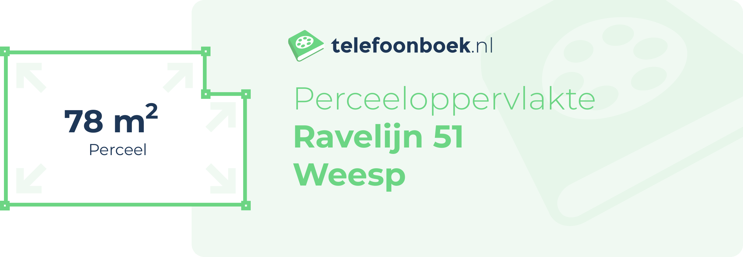 Perceeloppervlakte Ravelijn 51 Weesp