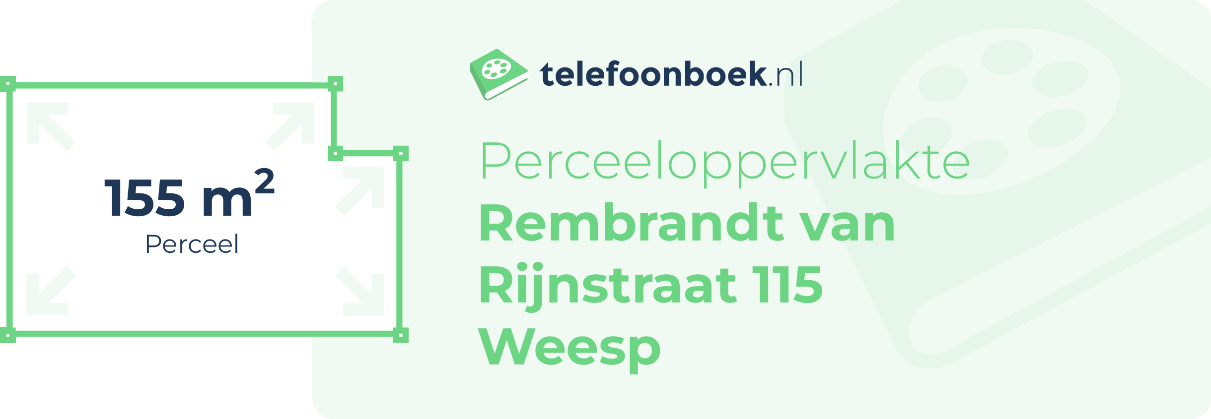 Perceeloppervlakte Rembrandt Van Rijnstraat 115 Weesp