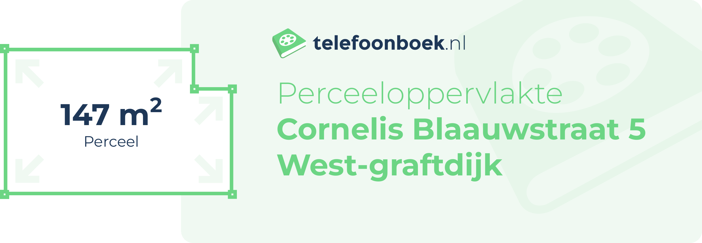 Perceeloppervlakte Cornelis Blaauwstraat 5 West-Graftdijk