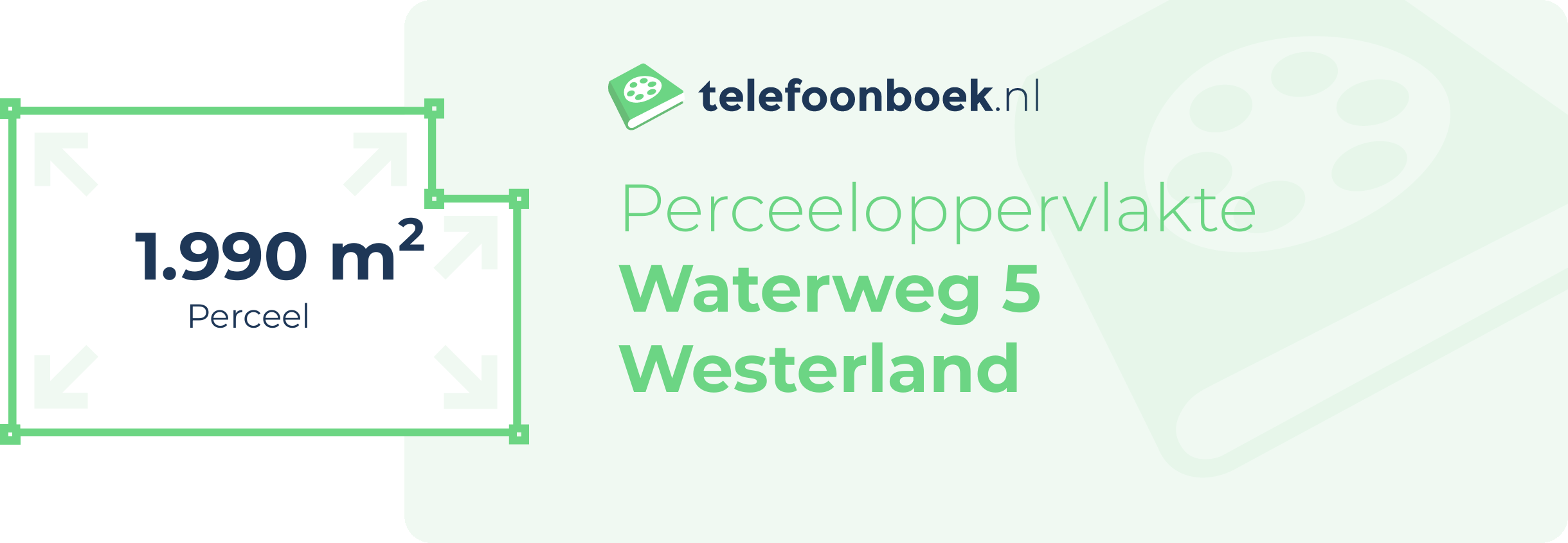 Perceeloppervlakte Waterweg 5 Westerland