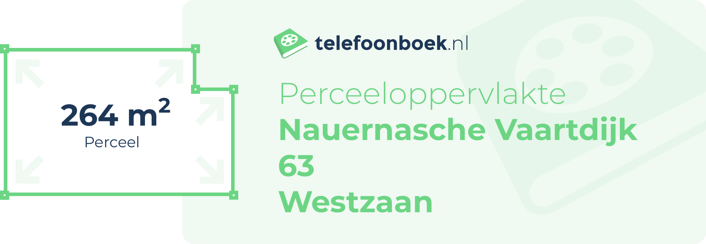Perceeloppervlakte Nauernasche Vaartdijk 63 Westzaan