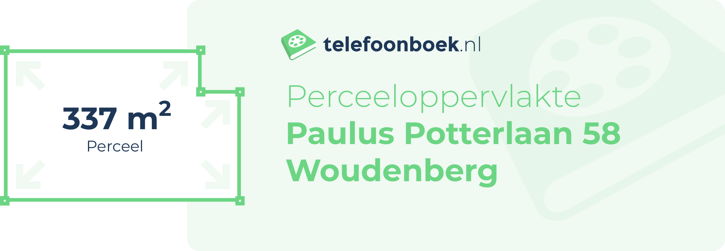 Perceeloppervlakte Paulus Potterlaan 58 Woudenberg