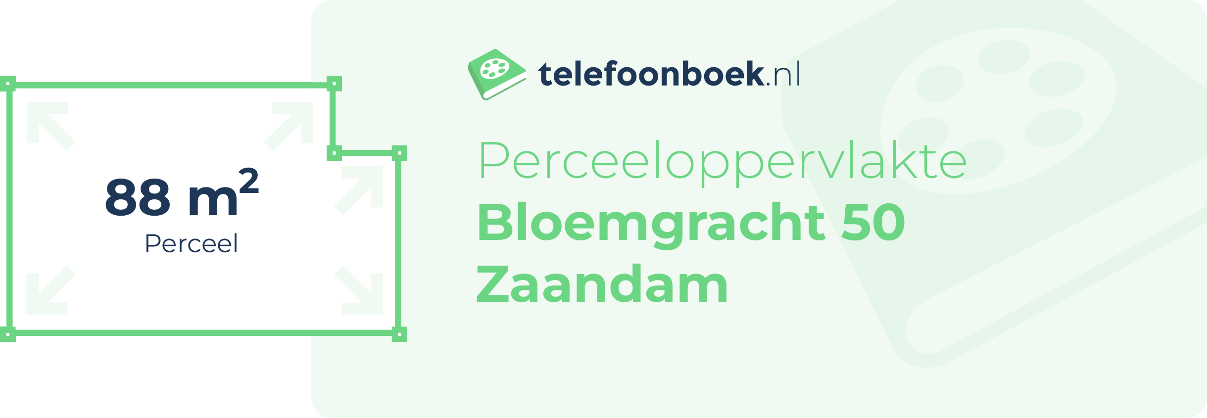 Perceeloppervlakte Bloemgracht 50 Zaandam