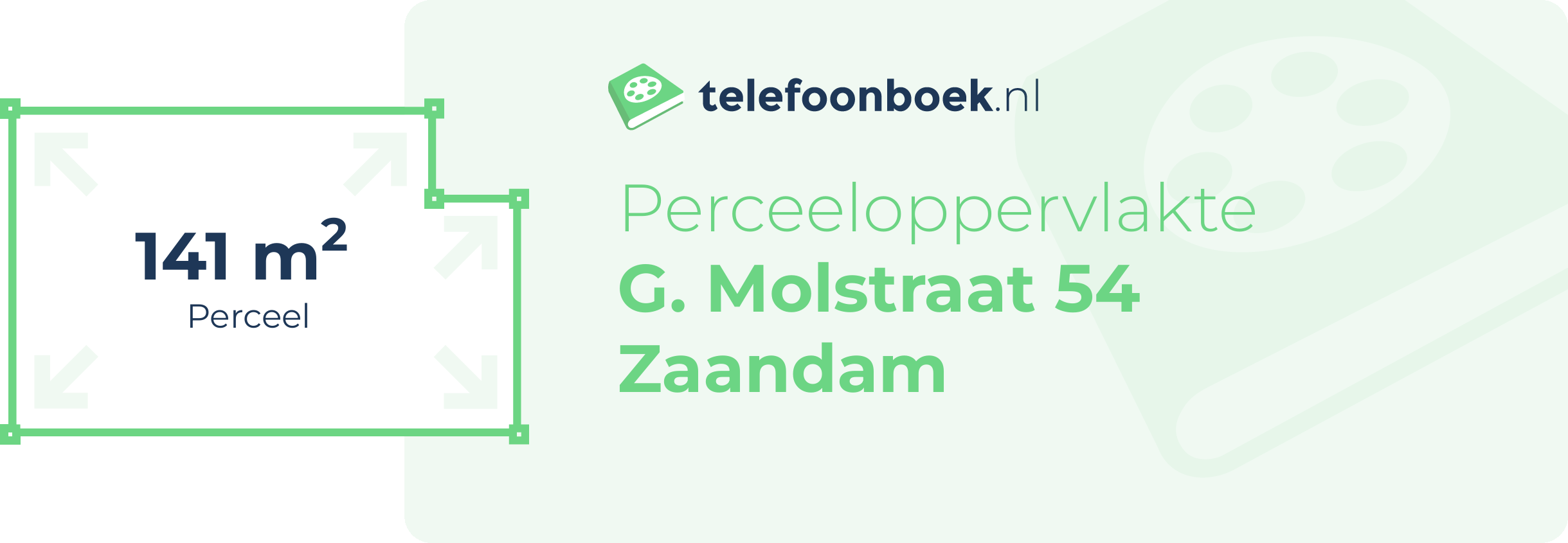 Perceeloppervlakte G. Molstraat 54 Zaandam