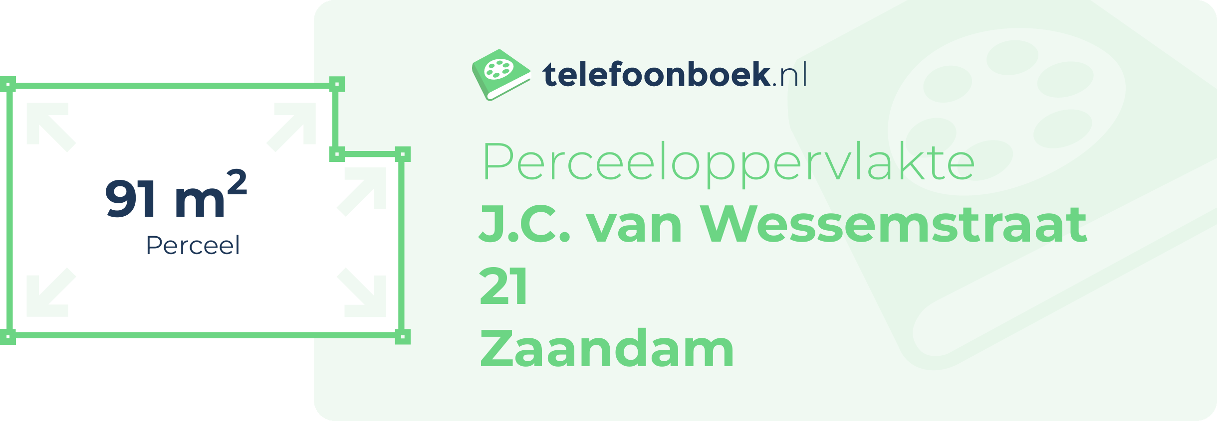 Perceeloppervlakte J.C. Van Wessemstraat 21 Zaandam
