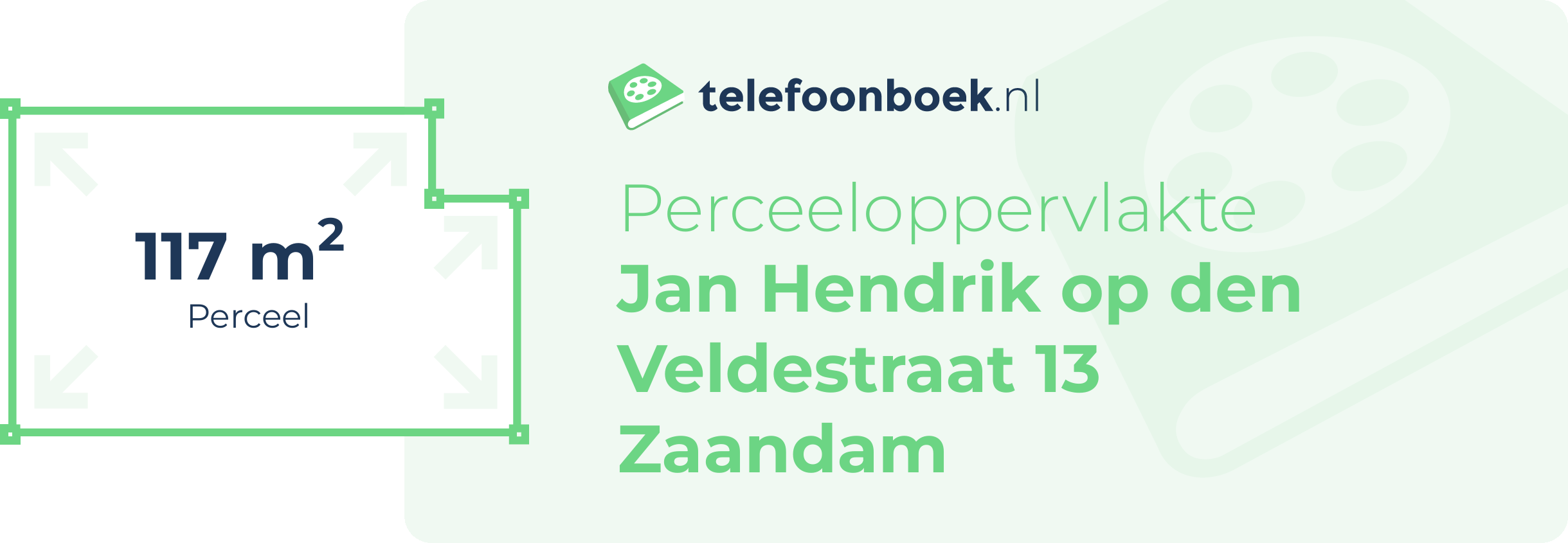 Perceeloppervlakte Jan Hendrik Op Den Veldestraat 13 Zaandam