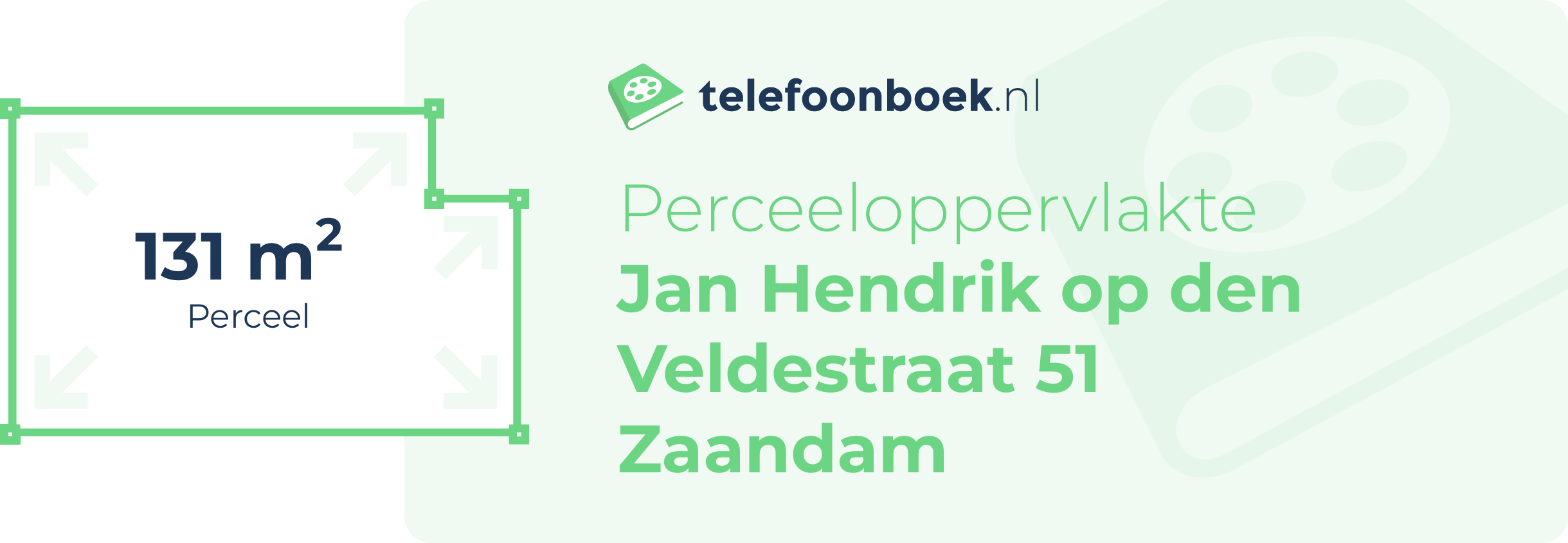Perceeloppervlakte Jan Hendrik Op Den Veldestraat 51 Zaandam