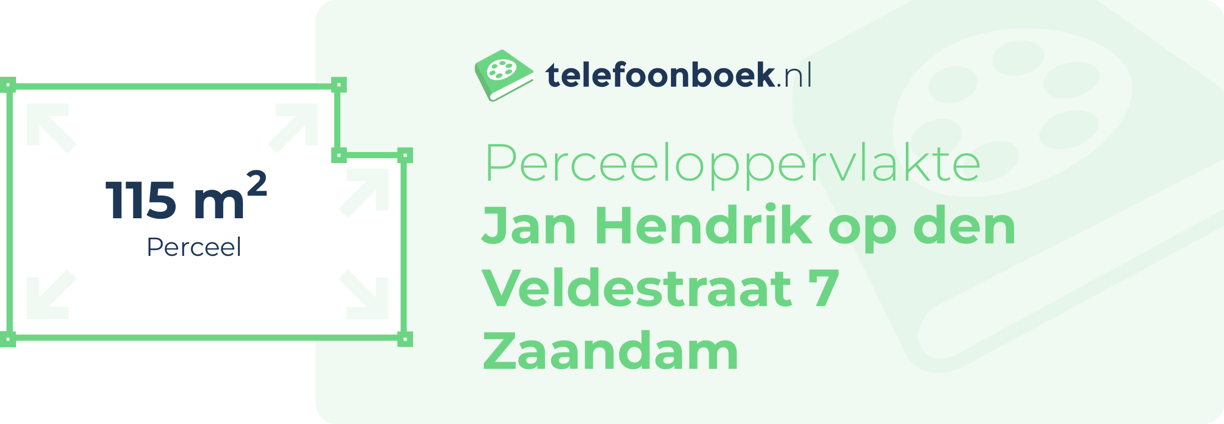 Perceeloppervlakte Jan Hendrik Op Den Veldestraat 7 Zaandam