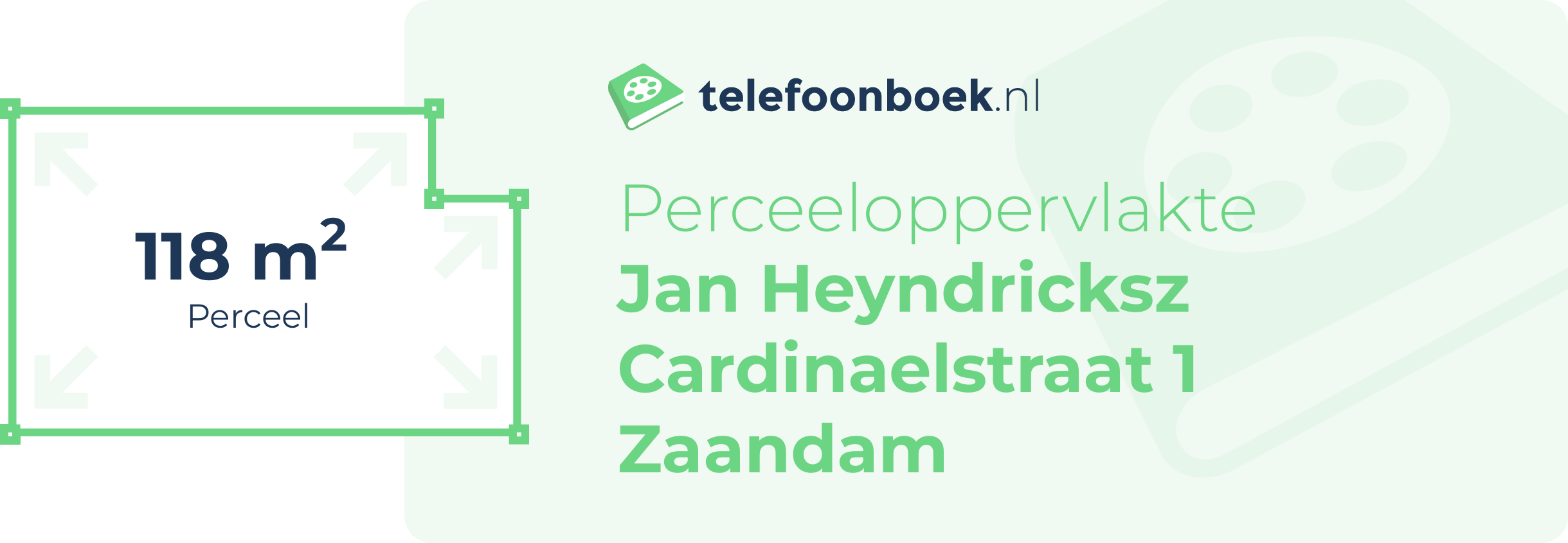 Perceeloppervlakte Jan Heyndricksz Cardinaelstraat 1 Zaandam