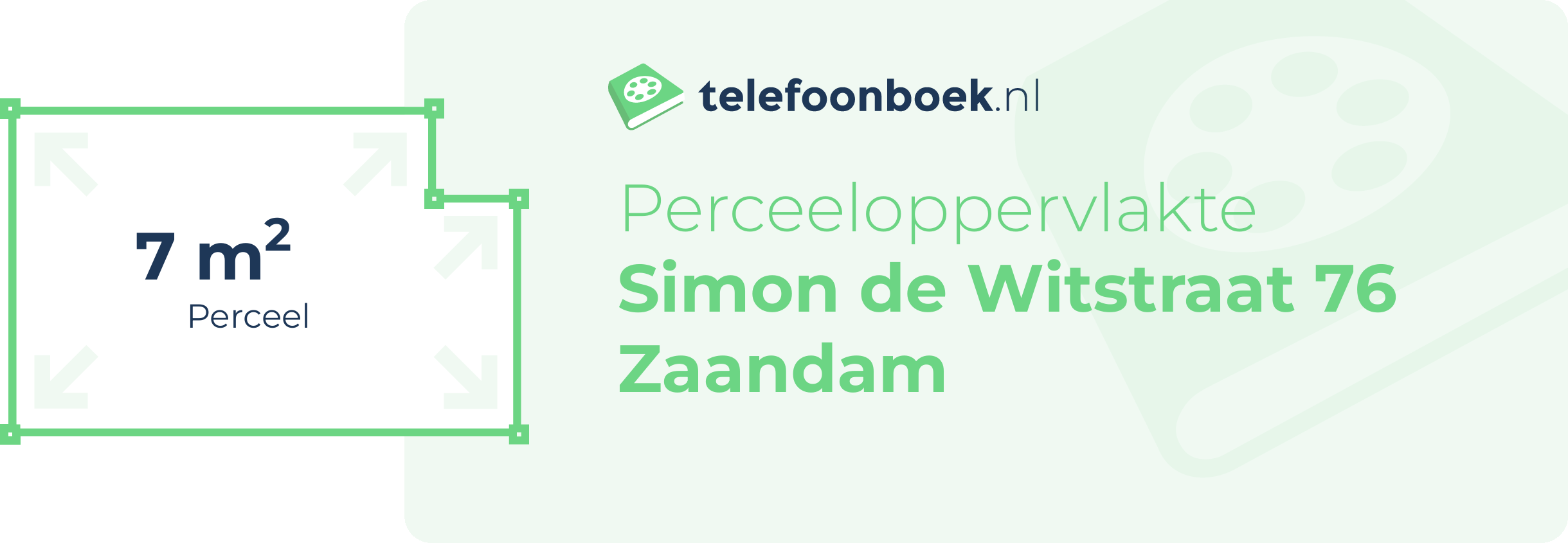 Perceeloppervlakte Simon De Witstraat 76 Zaandam