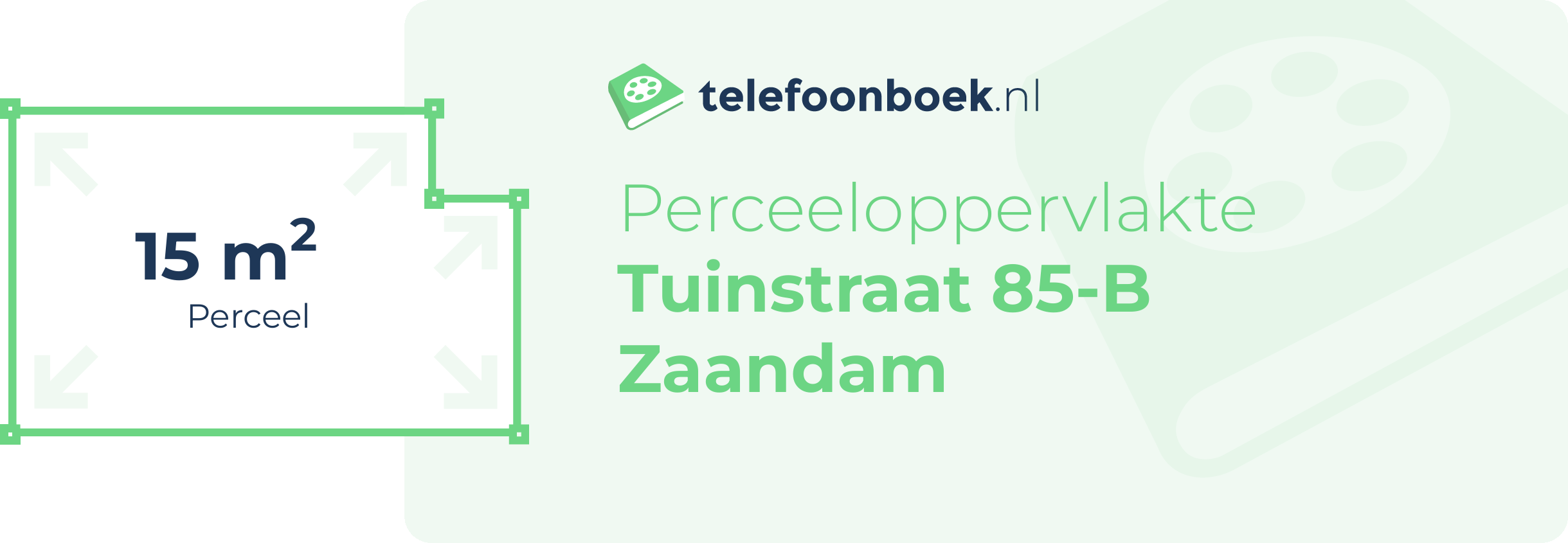 Perceeloppervlakte Tuinstraat 85-B Zaandam