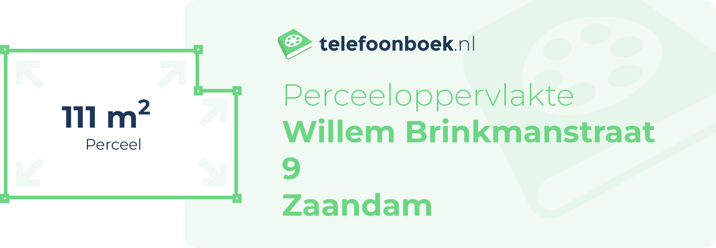 Perceeloppervlakte Willem Brinkmanstraat 9 Zaandam