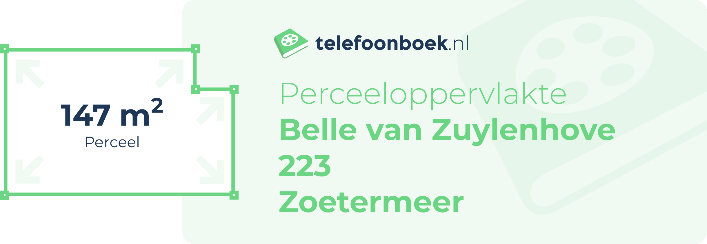 Perceeloppervlakte Belle Van Zuylenhove 223 Zoetermeer