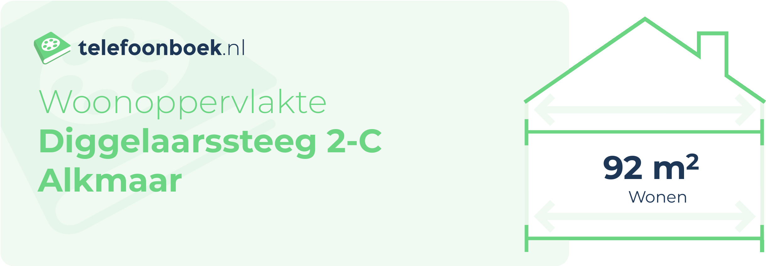 Woonoppervlakte Diggelaarssteeg 2-C Alkmaar