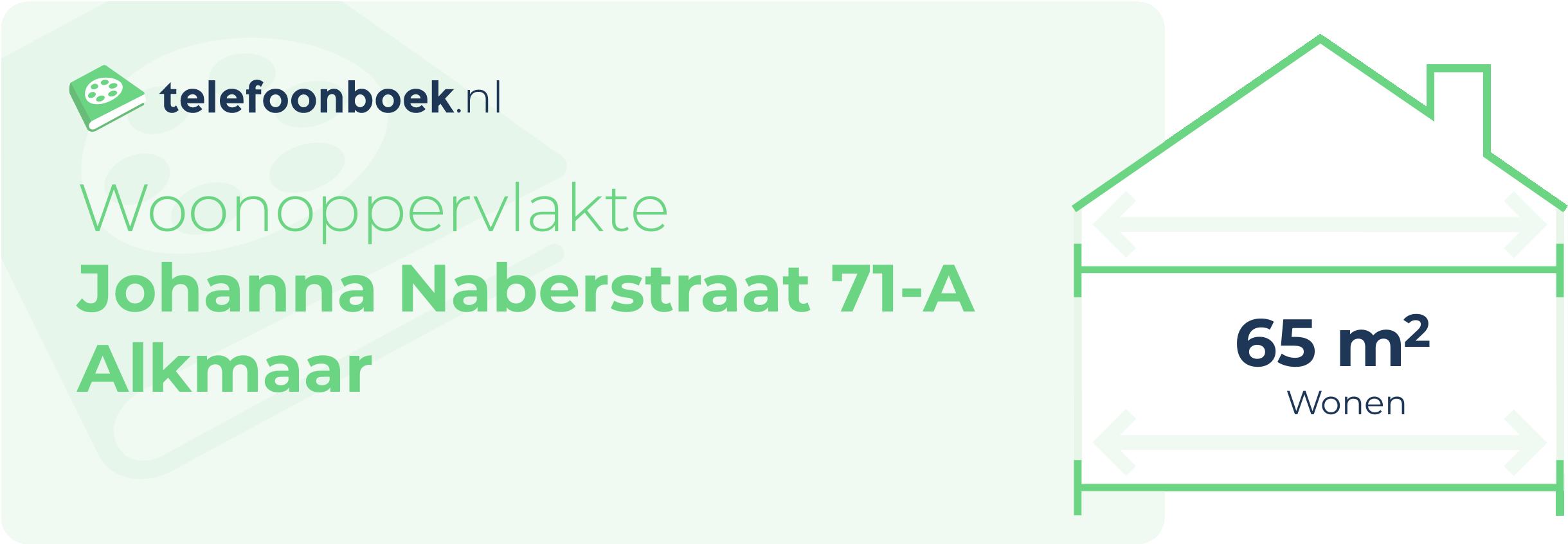 Woonoppervlakte Johanna Naberstraat 71-A Alkmaar