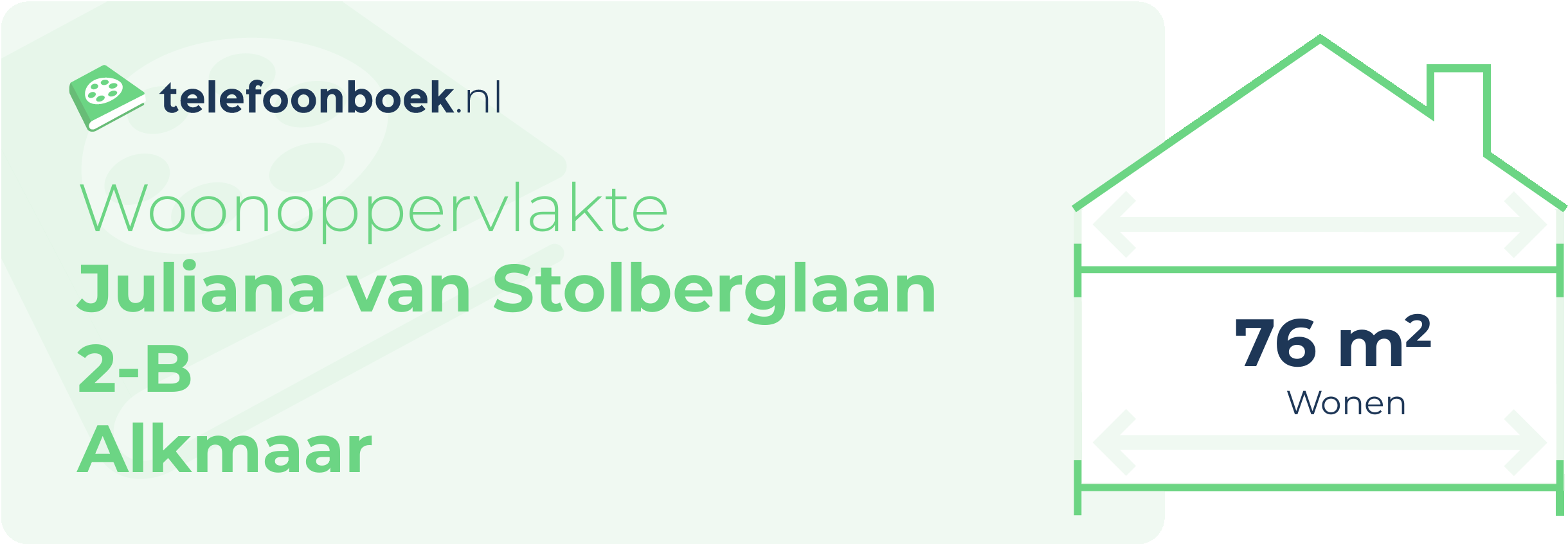 Woonoppervlakte Juliana Van Stolberglaan 2-B Alkmaar