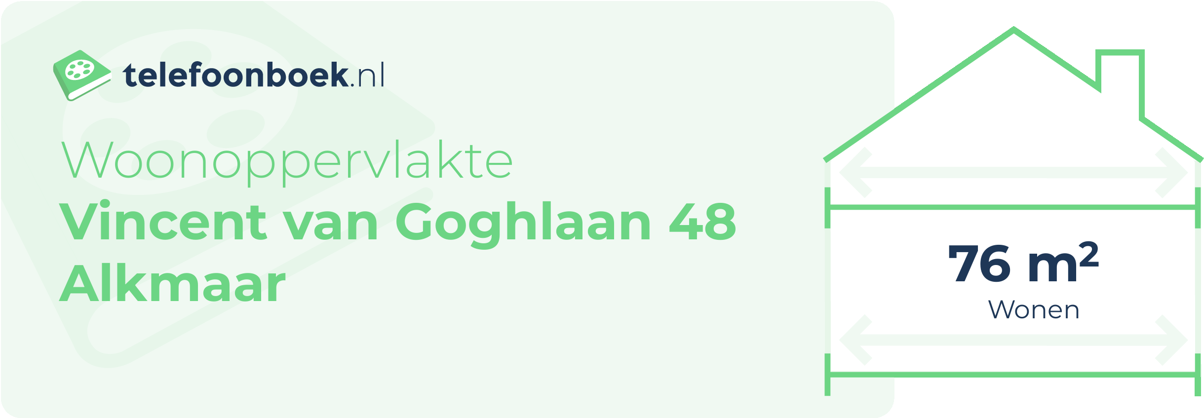 Woonoppervlakte Vincent Van Goghlaan 48 Alkmaar