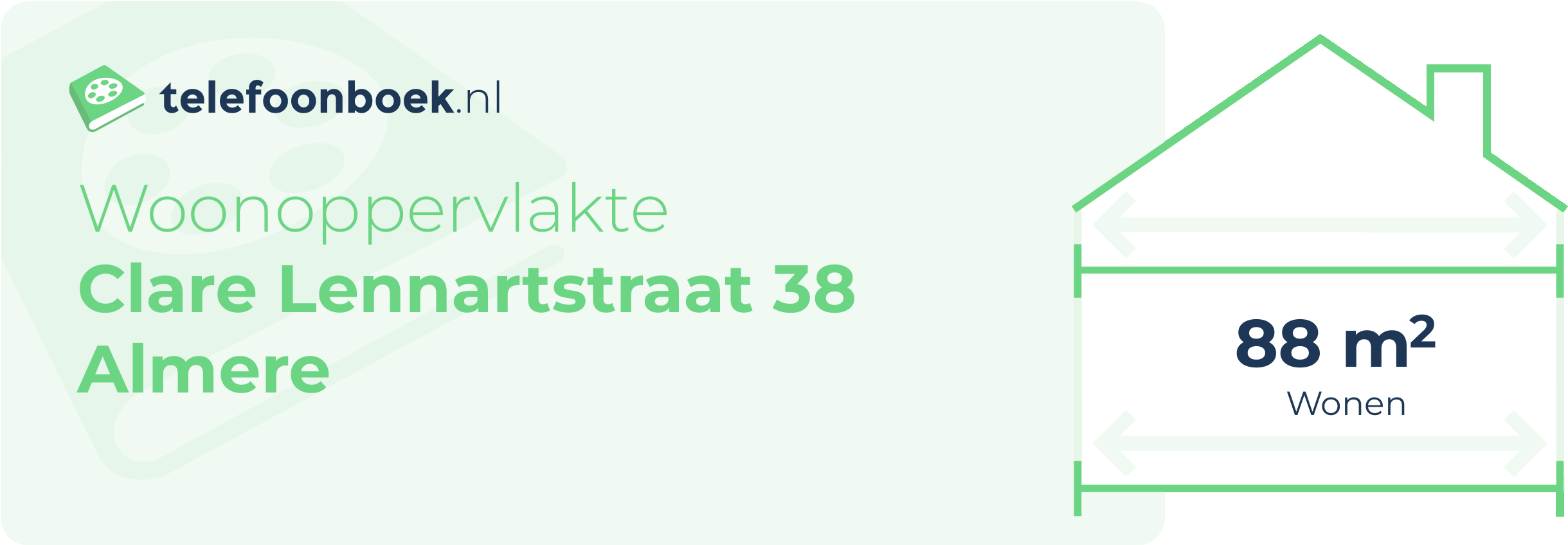 Woonoppervlakte Clare Lennartstraat 38 Almere