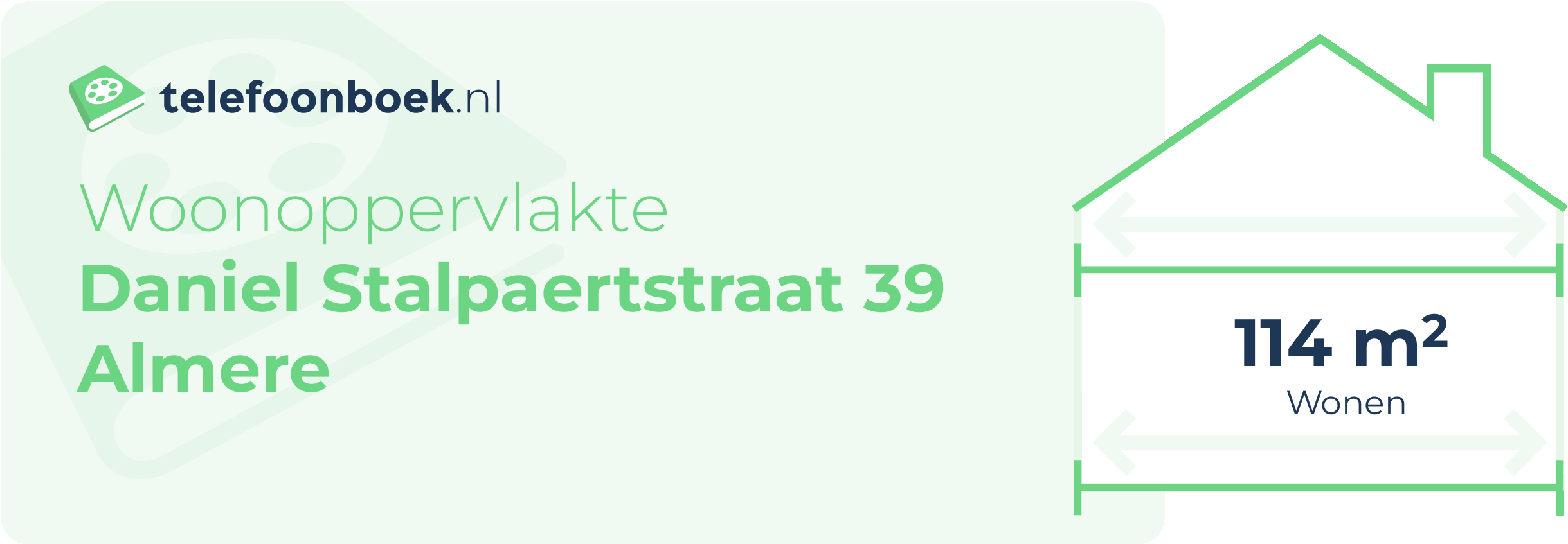 Woonoppervlakte Daniel Stalpaertstraat 39 Almere