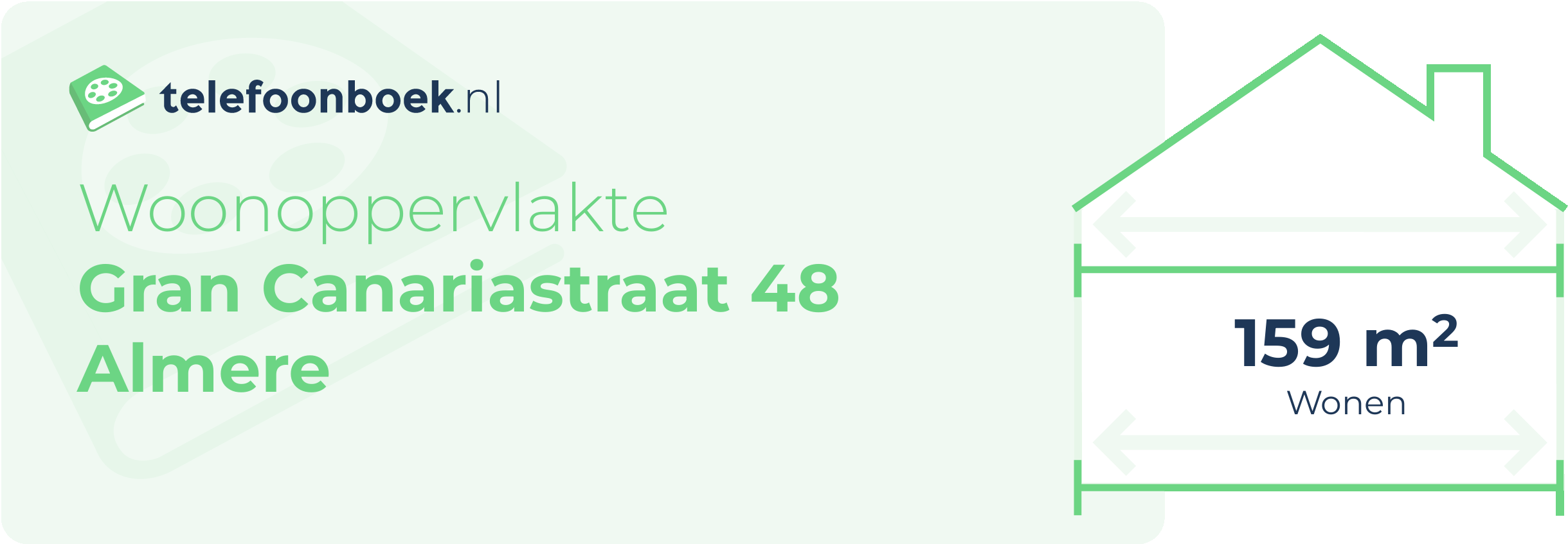 Woonoppervlakte Gran Canariastraat 48 Almere