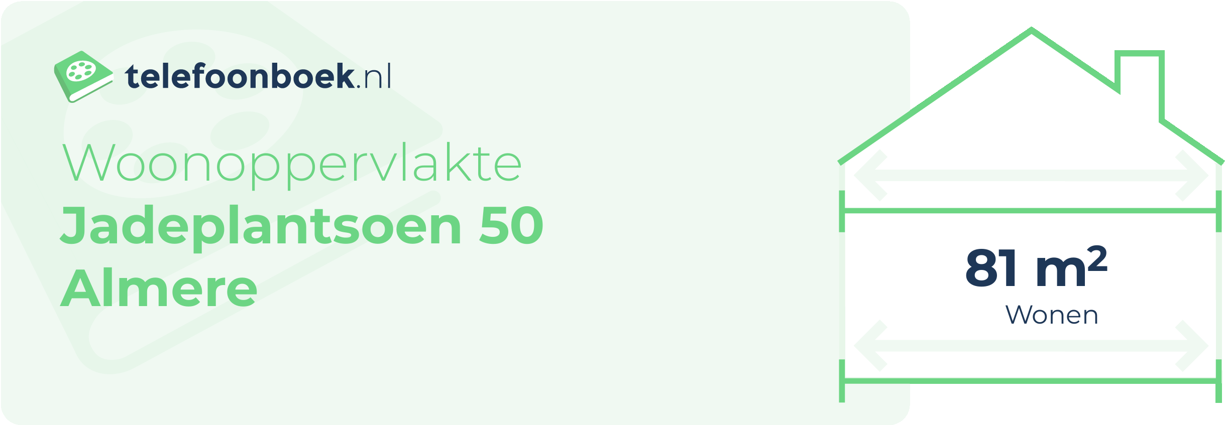 Woonoppervlakte Jadeplantsoen 50 Almere