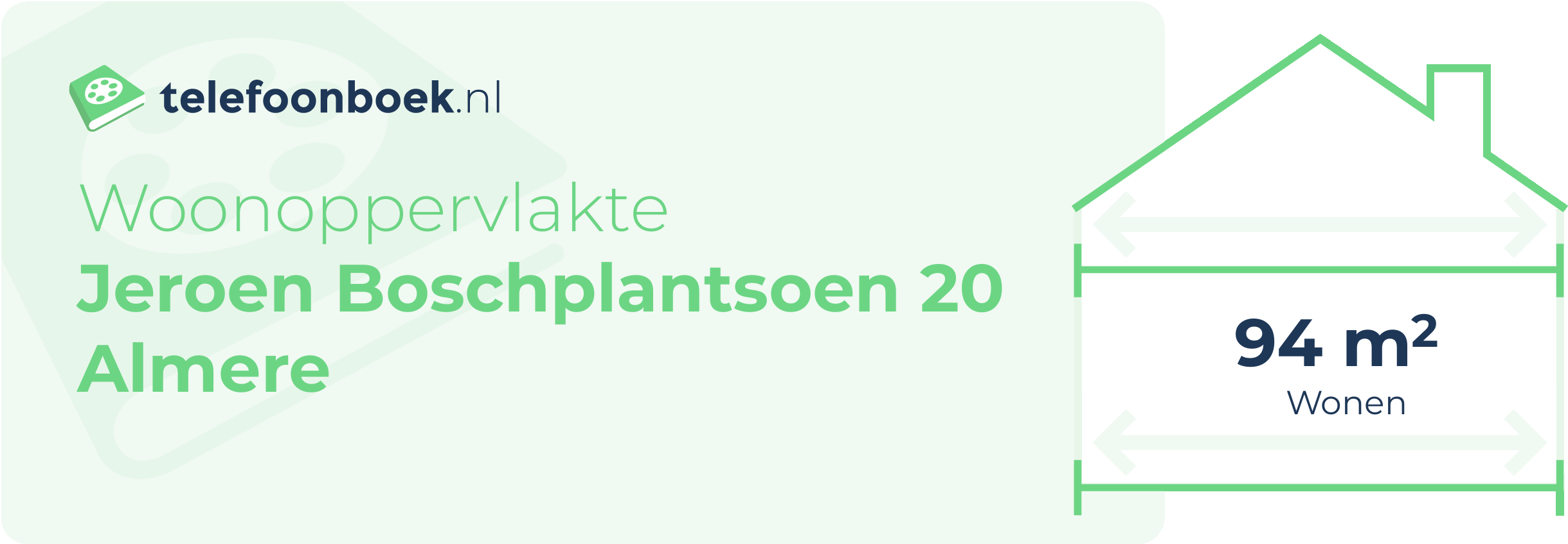 Woonoppervlakte Jeroen Boschplantsoen 20 Almere